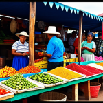 **

"A bustling Paraguayan marketplace, vendors selling crafts and produce, shoppers interacting in both Spanish and Guaraní, vibrant colors, traditional clothing, fully clothed, appropriate content, safe for work, perfect anatomy, natural proportions, family-friendly atmosphere, professional photography, high quality."

**